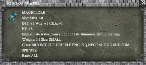 RING OF WATER item card
